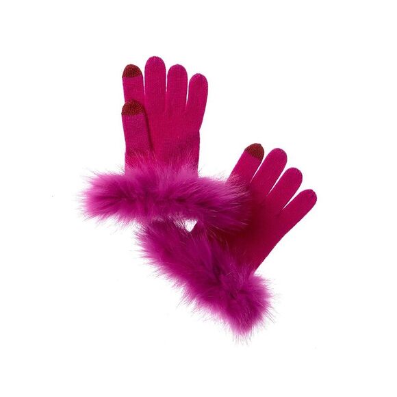 Sofia Cashmere Accessories - Sofiacashmere Tech Cashmere Gloves, Pink